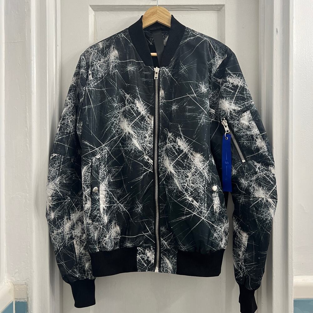 Odeur O-S-A x Steve Angello Acid and Marble Tiger Bomber Jacket Gray, Black, M - Picture 3 of 9